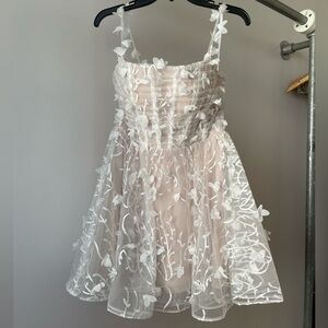 Dessy Little White Dress 3143